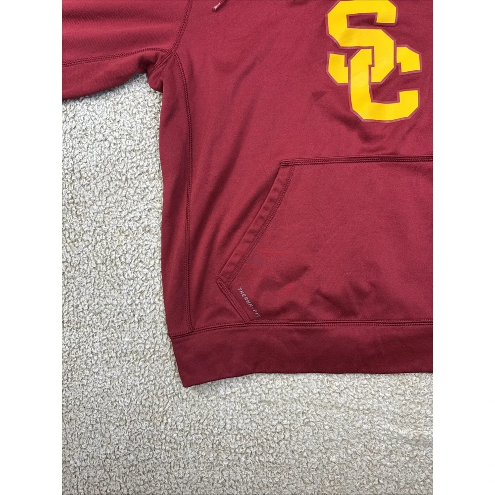 University Southern California Nike Therma-Fit Hoodie Men's M Red NCAA Football